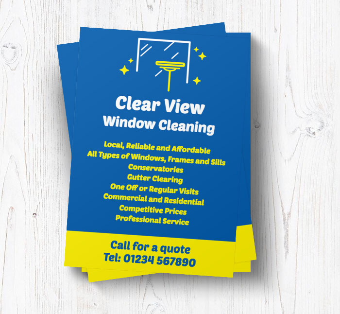 domestic window cleaning leaflets