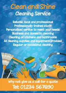 house cleaning leaflets