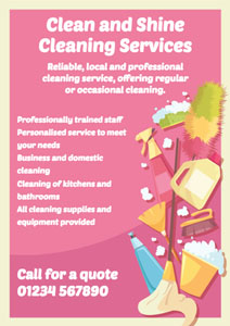affordable house cleaning services leaflets