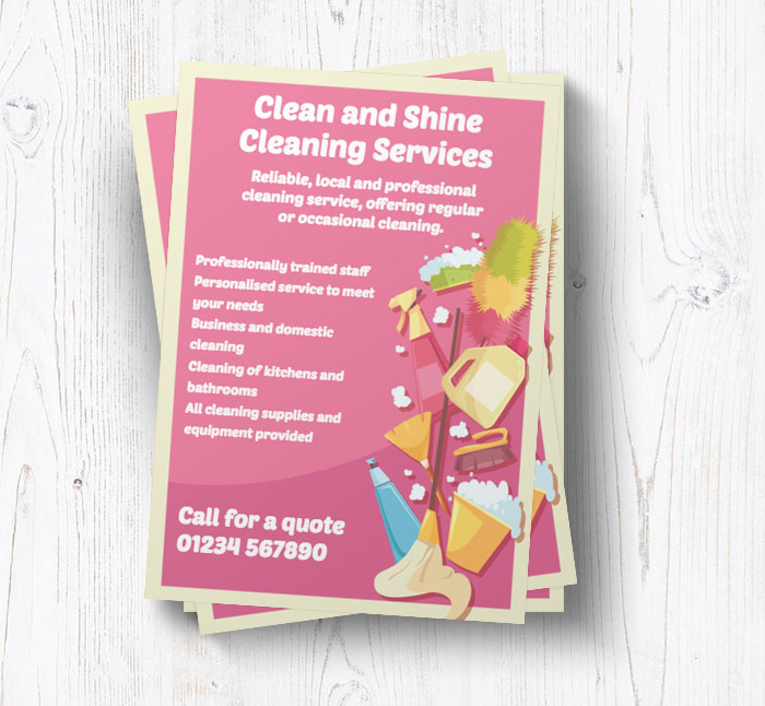 affordable house cleaning services leaflets