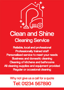 residential cleaning leaflets