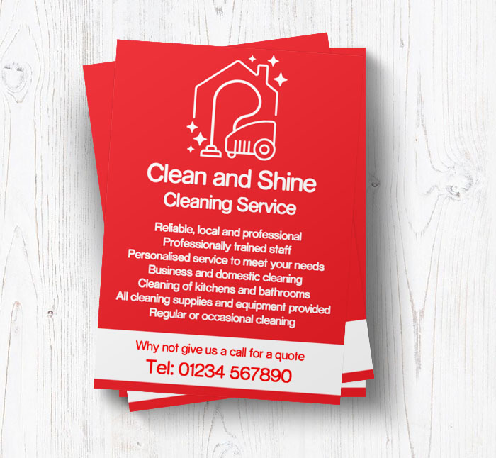 residential cleaning leaflets