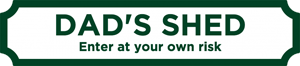 personalised panoramic street dad's shed sign