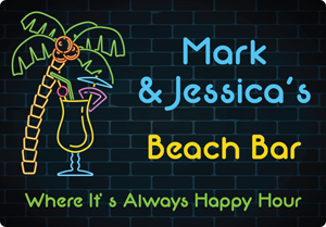 personalised beach bar sign
