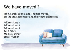 blue sofa moving cards