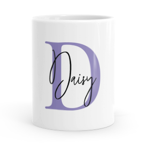 personalised alphabet d is for mug