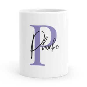 personalised alphabet p is for mug
