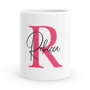 personalised alphabet r is for mug