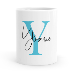 personalised alphabet y is for mug