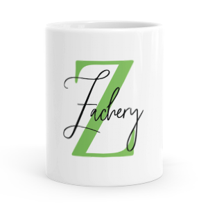 personalised alphabet z is for mug