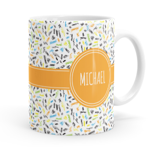 personalised scribble mug