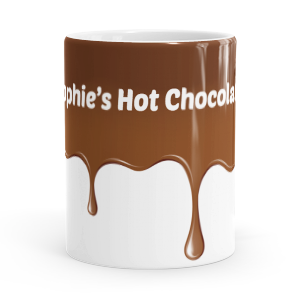personalised dripping chocolate mug