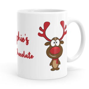 personalised reindeer mug