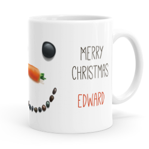 personalised snowman mug