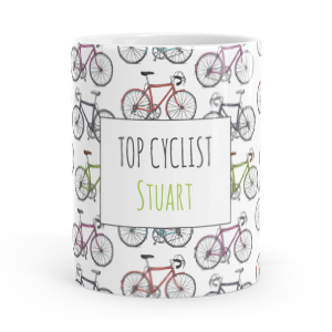 personalised bicycle mug