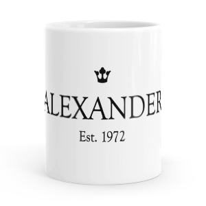 personalised established in mug