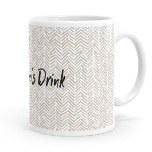 personalised herringbone mug