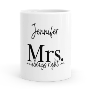 personalised mrs always right mug