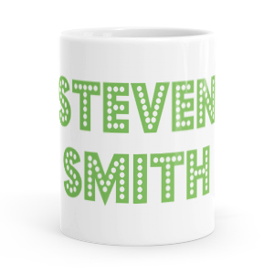 personalised name in lights mug