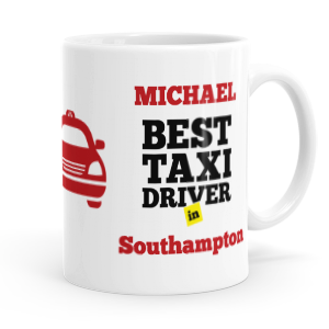personalised best taxi driver mug