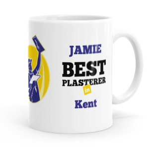 personalised best plasterer mug