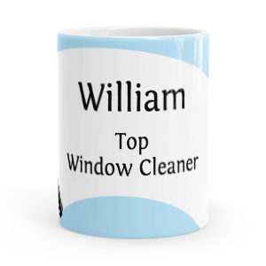 personalised top window cleaner mug