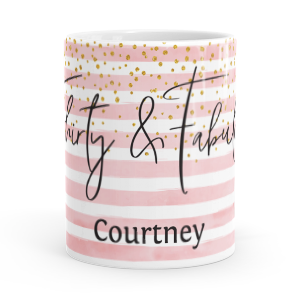 personalised thirty and fabulous mug