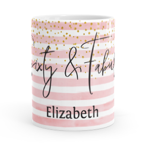 personalised sixty and fabulous mug