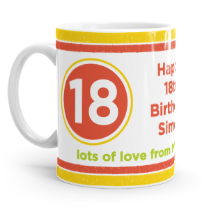 personalised 18th birthday photo upload mug