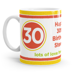 personalised 30th birthday photo upload mug