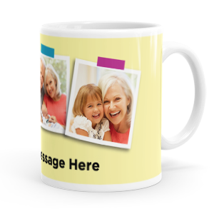 personalised 3 polaroid photos upload mug