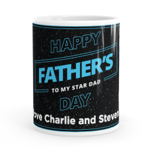 personalised star wars themed fathers day mug
