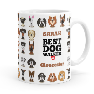 personalised best dog walker mug