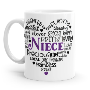 personalised best niece ever mug