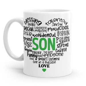 personalised best son ever mug