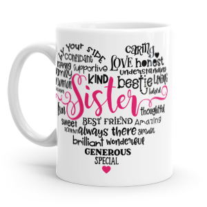 personalised best sister ever mug