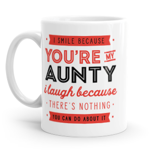 personalised you're my aunty mug