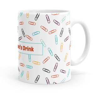 personalised paper clips mug