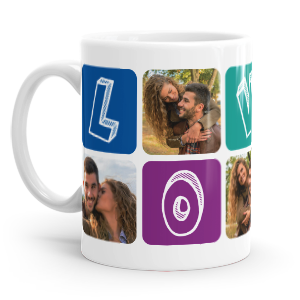 personalised love photo upload mug