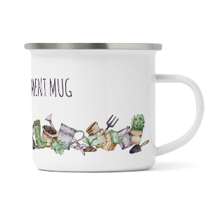 personalised grandad's allotment enamel mug