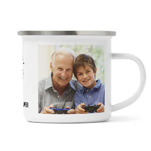 personalised love you grandad enamel mug