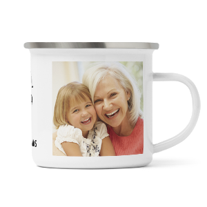 personalised love you grandma enamel mug