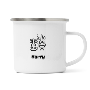 personalised open wheel racing enamel mug