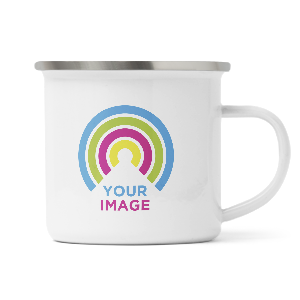 upload artwork promotional enamel mugs