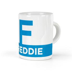 personalised letter f espresso cup