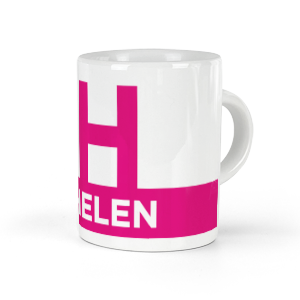 personalised letter h espresso cup