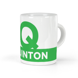 personalised letter q espresso cup