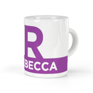 personalised letter r espresso cup