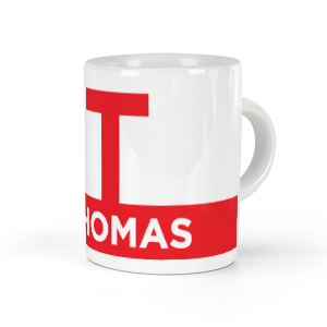 personalised letter t espresso cup