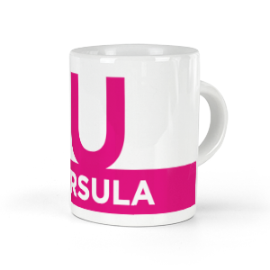 personalised letter u espresso cup